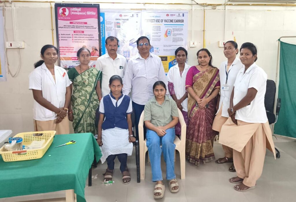 भोकर ग्रामीण रुग्णालयात एचपीव्ही लसीकरण मोहिमेला सुरुवात