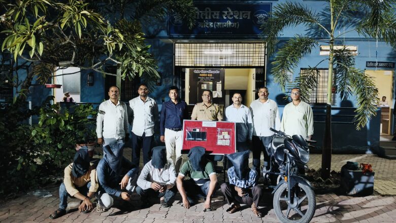जुगार अड्ड्यावर छापा; पाच जण जेरबंद, १.४२ लाखांचा मुद्देमाल जप्त