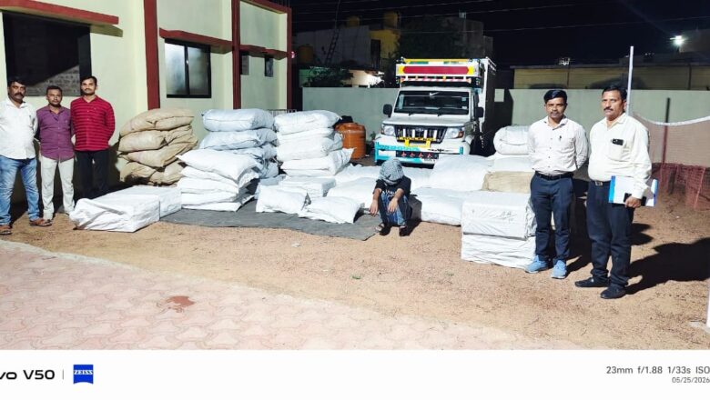 इस्लापूर हद्दीत स्थानिक गुन्हे शाखेची मोठी कारवाई; बोलेरो पिकअपसह प्रतिबंधित पानमसाला जप्त