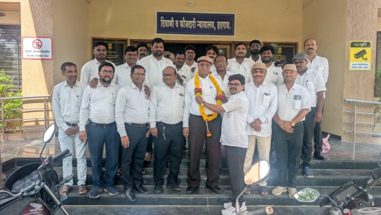 हदगाव वकील संघाच्या नवीन कार्यकारिणीची बिनविरोध निवड; ॲड. शिवकिरण भारती अध्यक्षपदी