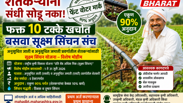 फक्त 10 टक्के खर्चात बसवा सूक्ष्म सिंचन संच; विशेष मोहीम सुरू